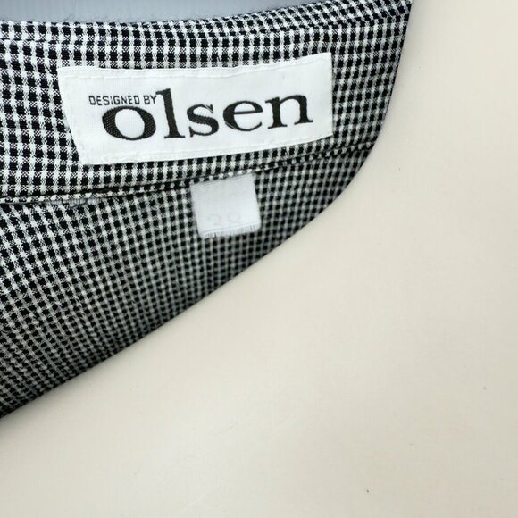 OLSEN Germany Crinkle Transitional A-line Midi Gray Button-Down Shirt Dress 38 - Picture 10 of 10